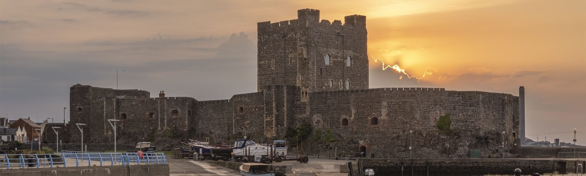 Carrickfergus Castle at sunset