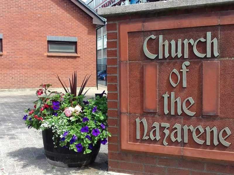 The Church of the Nazarene sign at Uddingston